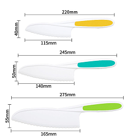 Plastic Cake Knife, with Thermo-Plastic-Rubber, Kitchen Baking Tool