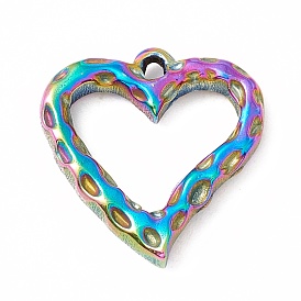 Ion Plating(IP) 304 Stainless Steel Pendants, Heart