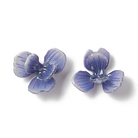 Opaque Resin Bead Caps, Multi-Petal, Flower