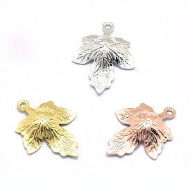 Brass Pendants, Cadmium Free & Nickel Free & Lead Free, Leaf