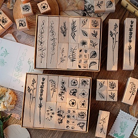 Wooden Rubber Stamps, for DIY Craft Card Scrapbooking Supplies