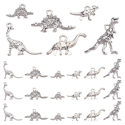 120 шт 6 стили подвески из сплава в тибетском стиле, динозавр