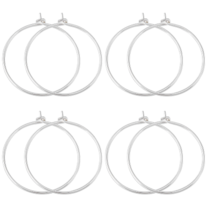 4 пары 925 фурнитура для сережек-колец из стерлингового серебра, бокал шарма кольца