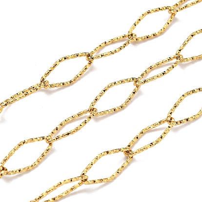 304 Stainless Steel Rhombus Link Chains, Soldered, with Spool