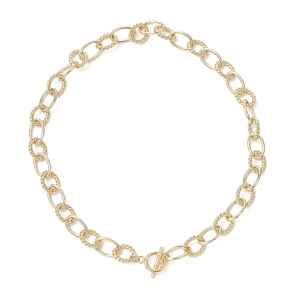 11мм латунная текстурированная кабельная цепочка или ожерелья для женщин