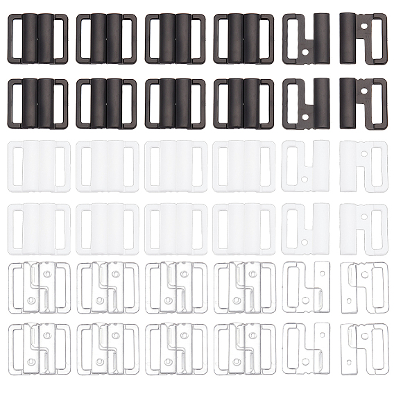 30 шт. 3 цвета пластиковые зажимы для бикини, запасная часть застежки бюстгальтера, застежка на нижнее белье