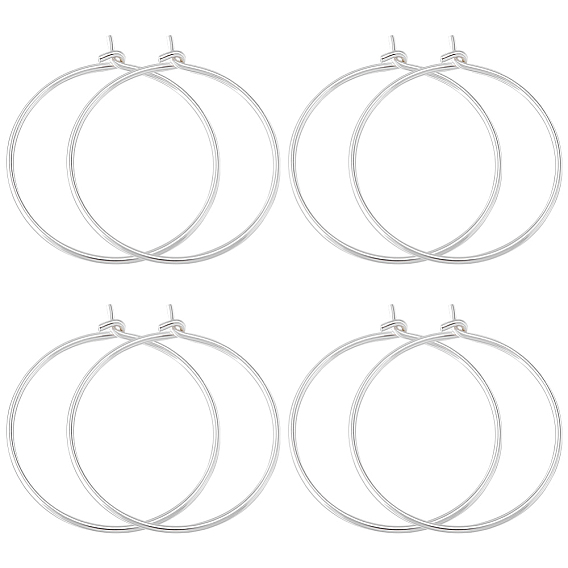 4 пары 925 фурнитура для сережек-колец из стерлингового серебра, бокал шарма кольца