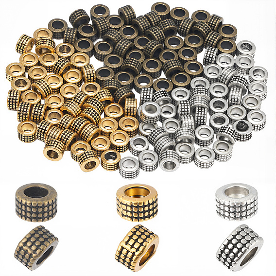 300 шт. 3 цветные бусины-распорки в тибетском стиле, без свинца, без никеля и без кадмия, колонка