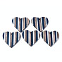 Stripe Resin & Walnut Wood Pendants, Heart
