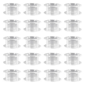 20Pcs Plastic Sewing Thread Spool, Empty Bobbins, for Embroidery and Sewing Machines