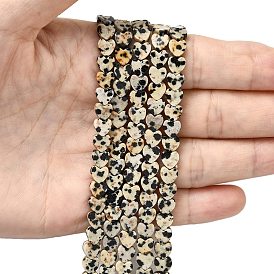 Природные яшмы далматин бисер нитей, сердце