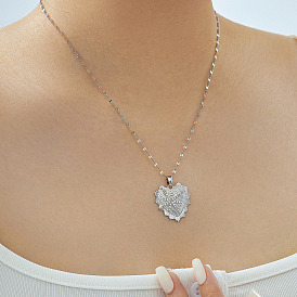 Ожерелья с подвеской в виде сердца из латунного микропаве из прозрачного кубического циркония в форме морской звезды для особых случаев