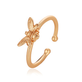Brass Open Cuff Rings, Bees