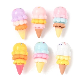 Непрозрачные кабошоны из смолы, мороженое
