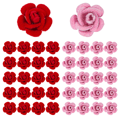 40 шт. 2 цвета пластиковая застежка для волос для женщин и девочек, цветок