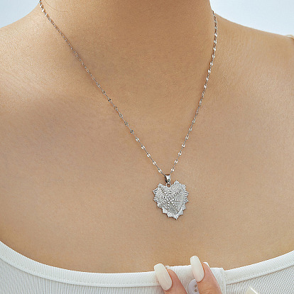 Ожерелья с подвеской в виде сердца из латунного микропаве из прозрачного кубического циркония в форме морской звезды для особых случаев