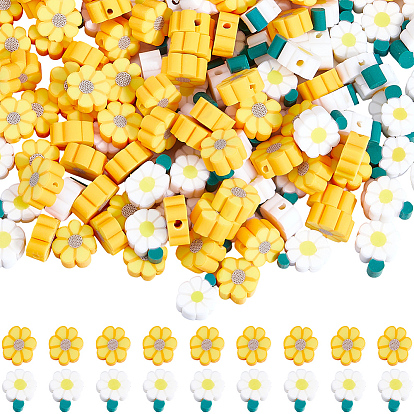 200 бусины из полимерной глины ручной работы., цветок