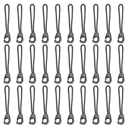 80Pcs Nylon Zipper Pulls Extension, with Plastic Clasp