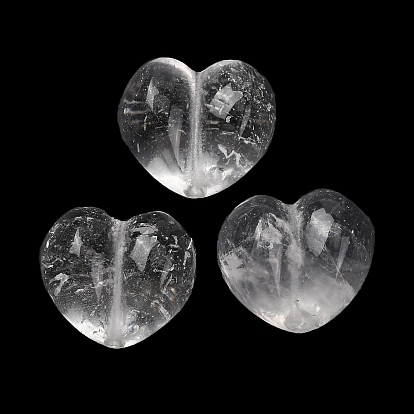 Природный кристалл кварца бусины, горного хрусталя, сердце