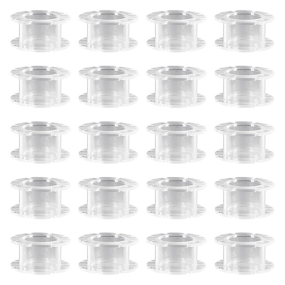 20Pcs Plastic Sewing Thread Spool, Empty Bobbins, for Embroidery and Sewing Machines