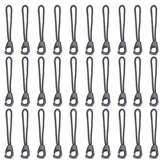 80Pcs Nylon Zipper Pulls Extension, with Plastic Clasp