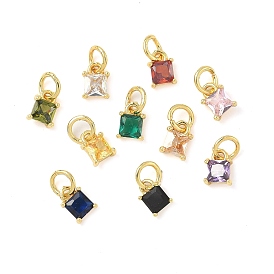 Кулон из циркония, квадратных амулеты, стойки покрытие, долговечный, без кадмия и без свинца, с целью перехода в кольце, золотые