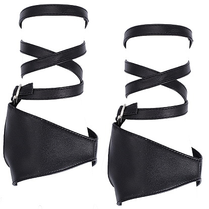 1пара сексуальных браслетов-оберток из искусственной кожи, перчатки без пальцев, треугольные