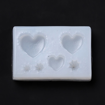 DIY Pendants Silicone Molds, Resin Casting Pendant Molds, For UV Resin, Epoxy Resin Jewelry Making, Heart & Star & Round
