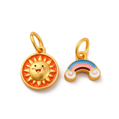 Сплав эмали прелести, с целью перехода в кольце, очарование солнца и радуги, золотые