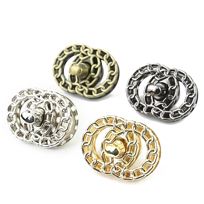 Donut Shape Alloy Decorative Buckles, Bag Decorations