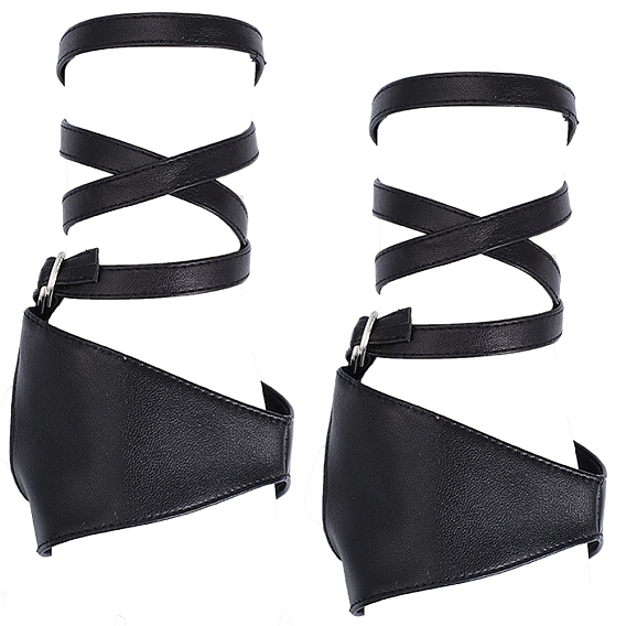 1пара сексуальных браслетов-оберток из искусственной кожи, перчатки без пальцев, треугольные