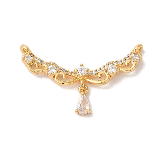 Латунные микропаве прозрачные подвески с фианитом, без никеля , крыло