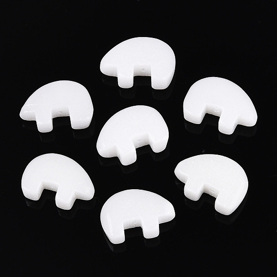 Бусины из натурального белого нефрита, Zuni медведь