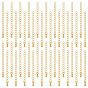 50Pcs Brass Curb Chain Extender, End Chains with Teardrop Charm