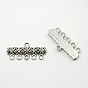 Tibetan Style Alloy Chandelier Component Links, Rectangle, 11.5x25x2mm, Hole: 2mm