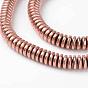 Non-Magnetic Synthetic Hematite Beads Strands, Heishi Beads, Disc/Flat Round, 6x2mm, Hole: 1mm, about 206pcs/strand, 15.9 inch