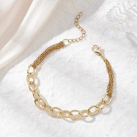 Браслеты из латуни и нержавеющей стали с цепочками для женщин