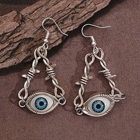 Gothic Evil Eye Alloy Dangle Earrings for Women