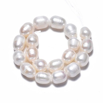 Natural Cultured Freshwater Pearl Beads Strands, Rice