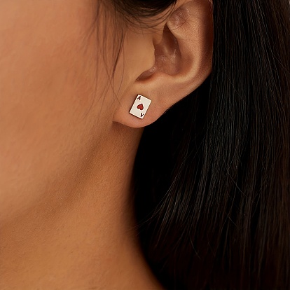 Стильные 304 из нержавеющей стали серьги, платина