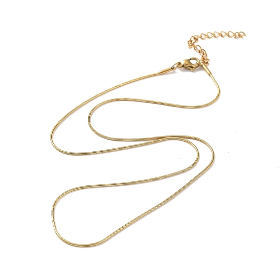 Вакуумное покрытие pvd 304 ожерелье из круглой цепочки-змейки из нержавеющей стали с застежками-лобстерами, для изготовления колье из бисера