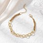 Браслеты из латуни и нержавеющей стали с цепочками для женщин