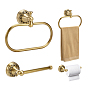 2 сумки 2 стили латунные настенные держатели для полотенец и туалетной бумаги в комплекте, с пластиковыми заглушками и железными винтами, шестигранный ключ
