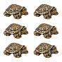 6Pcs Brass Tortoise Display Decoration, for Home Office Decoration