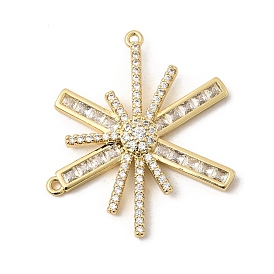 Латунные микропаве прозрачные подвески с фианитом, с эмалью, долговечный, стойки покрытие, без свинца и без кадмия, прелести снежинки