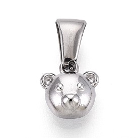 303 подвески из нержавеющей стали, брелоки в виде плюшевых мишек