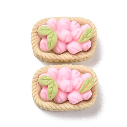 Opaque Resin Cabochons, DIY Accessories, Peach