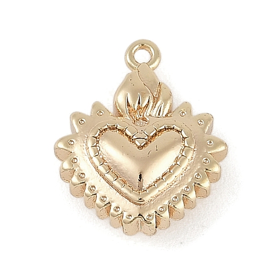 Латунные подвески, без кадмия, без никеля и без свинца, сердце прелести