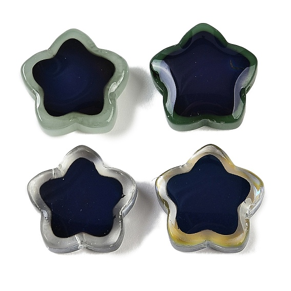 Двухцветные стеклянные бусины для настроения, звезда, чувствительные к температуре бусины, меняющие цвет