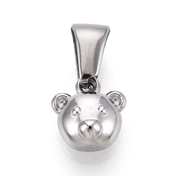 303 подвески из нержавеющей стали, брелоки в виде плюшевых мишек